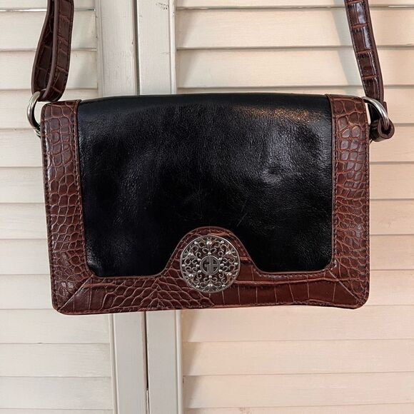 giani bernini purse black with brown - Picture 1 of 13